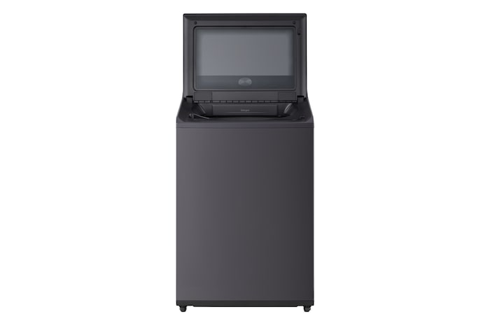 Front open view of top loading washing machine