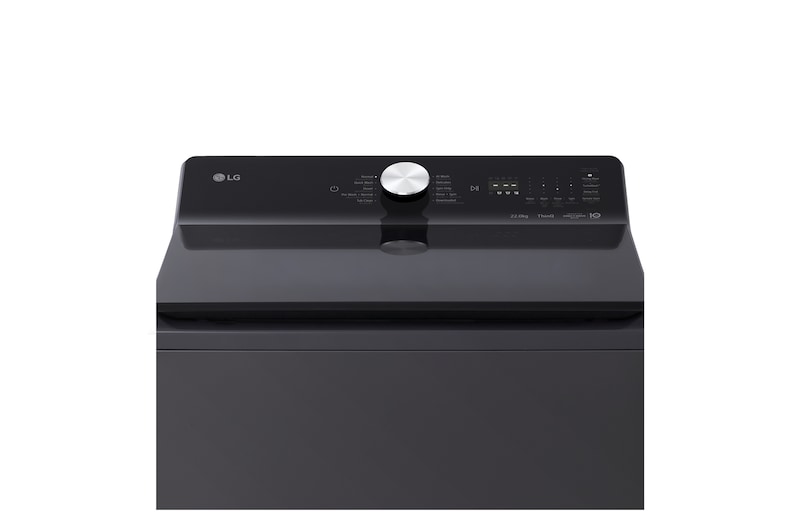 Water spray and arrows inside washer drum visualizing fast cleaning action of TurboWash™.