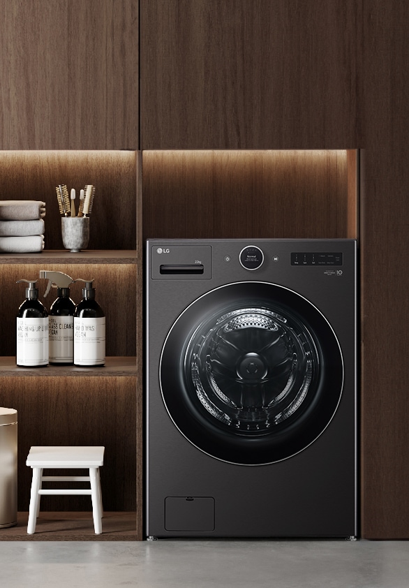 เครื่องซักผ้า LG ในห้องนั่งเล่น