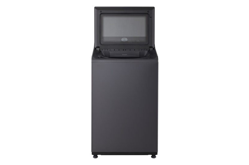 Front open view of top loading washing machine