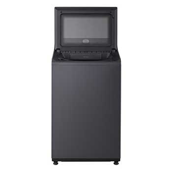 Front open view of top loading washing machine