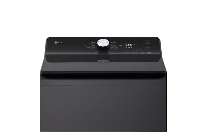 Water spray and arrows inside washer drum visualizing fast cleaning action of TurboWash™.