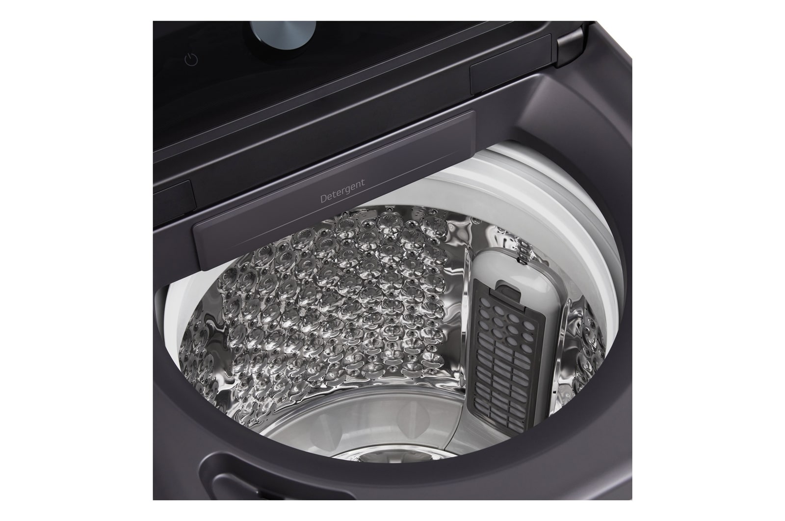 Woman unloading laundry from a top loading washing machine, featuring EasyUnload™.