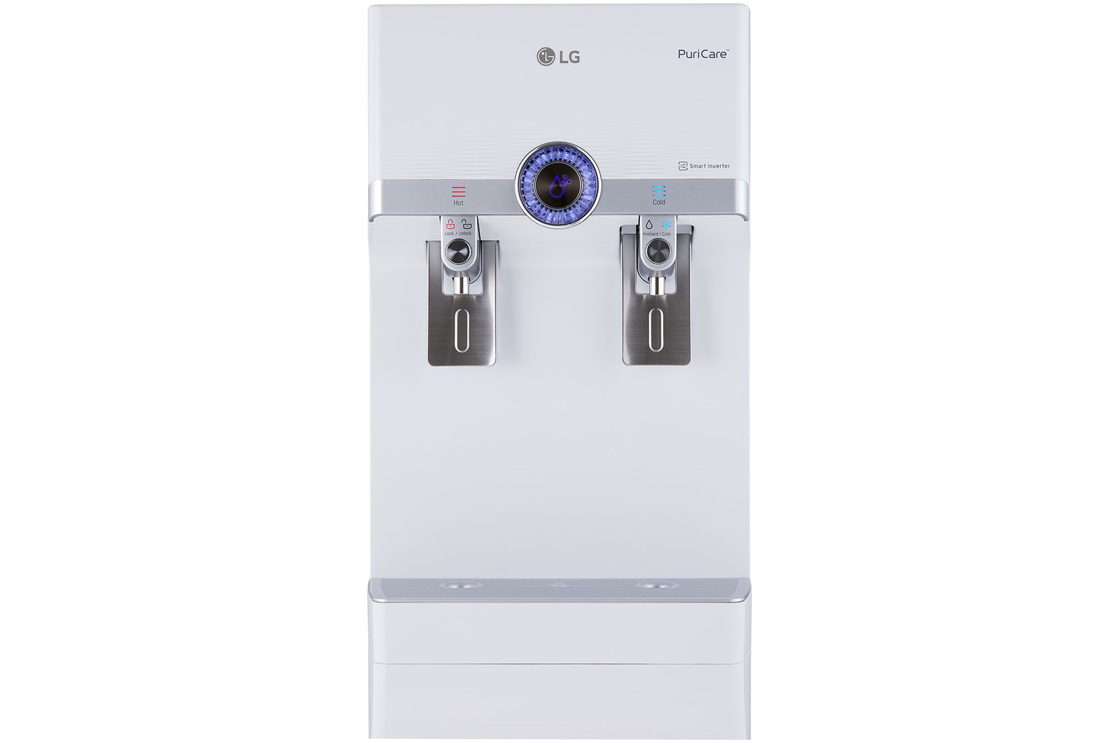 มุมองด้านซ้ายของเครื่องกรองน้ำ LG WS510SN สีขาว