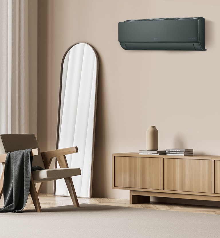 เครื่องปรับอากาศติดผนังทำงานในพื้นที่หรูหรา