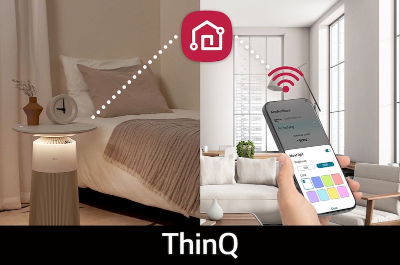 LG โต๊ะฟอกอากาศ LG PuriCare Aero Furniture สีขาว รุ่น AS20GPWZ0, AS20GPWZ0
