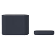 มุมมองด้านหน้าของ ลำโพง LG Éclair SoundBar รุ่น QP5 พลังเสียง 3.1.2 Ch 320W ดีไซน์กะทัดรัด QP5