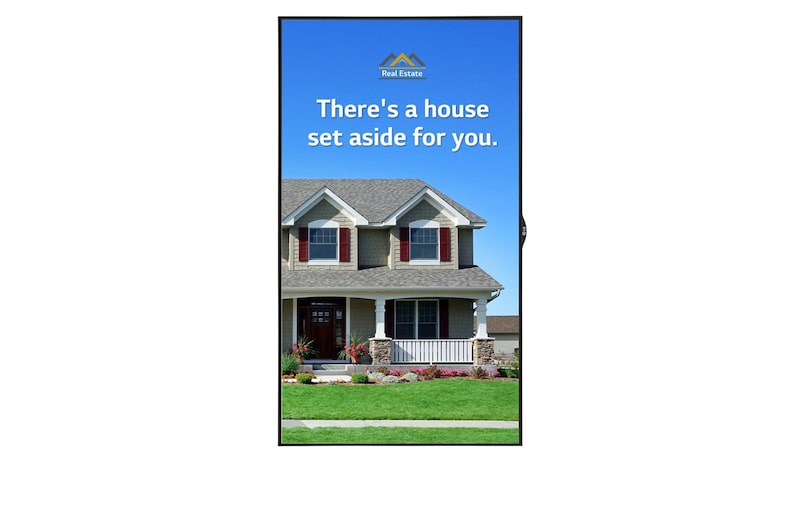 มุมมองด้านหน้าของ Window Facing Display 55XS4J