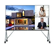 front view with inscreen, stand