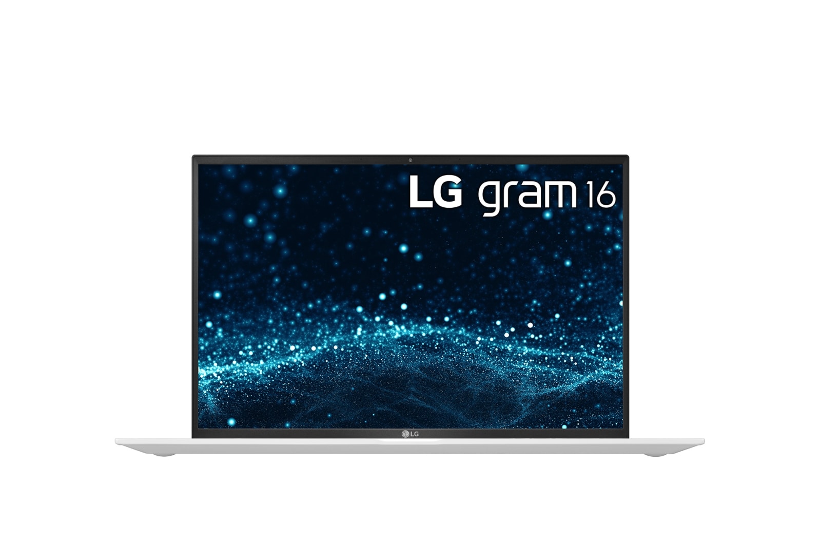 มุมมองด้านหน้าของ LG gram 16” Ultra-Lightweight and Slim Laptop Intel Core® i5  Windows 11 Home RAM 16GB/512GB NVMe™ SSD 16Z95P-G.AH54A6