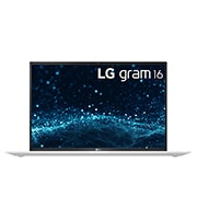 มุมมองด้านหน้าของ LG gram 16” Ultra-Lightweight and Slim Laptop Intel Core® i5  Windows 11 Home RAM 16GB/512GB NVMe™ SSD 16Z95P-G.AH54A6