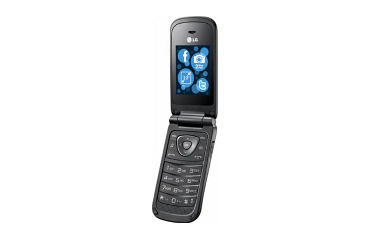 LG A258 โทรศัพท์มือถือฝาพับเรียบหรูมาพร้อมฟังก์ชั่นการใช้งานที่สะดวกลงตัว ตามติดทุกอัพเดท ด้วยแอพพลิเคชั่น Facebook และ Twiltter, A258