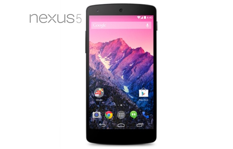 มุมมองด้านหน้าของ Nexus 5 D821