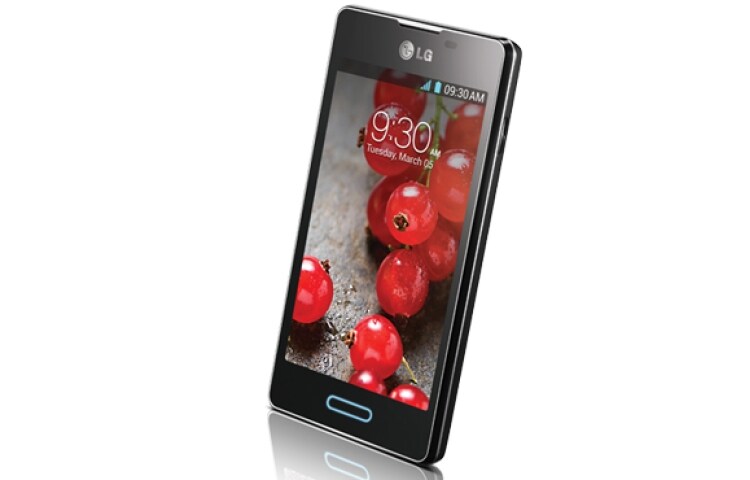 LG Optimus L5 II E450F แอนดรอยด์สมาร์ทโฟน 4.1 Jelly Bean CPU 1GHz Single Core หน้าจอขนาด 4 นิ้ว พร้อมหน่วยความจำภายใน 4 GB , E450F Optimus L5 II