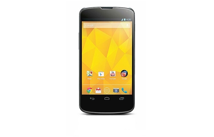 มุมมองด้านหน้าของ แอนดรอยด์ 4.2 jelly bean plus Quad Core Snapdragon S4 ใช้งานไร้ขีดจำกัดกับ Google E960-NEXUS4