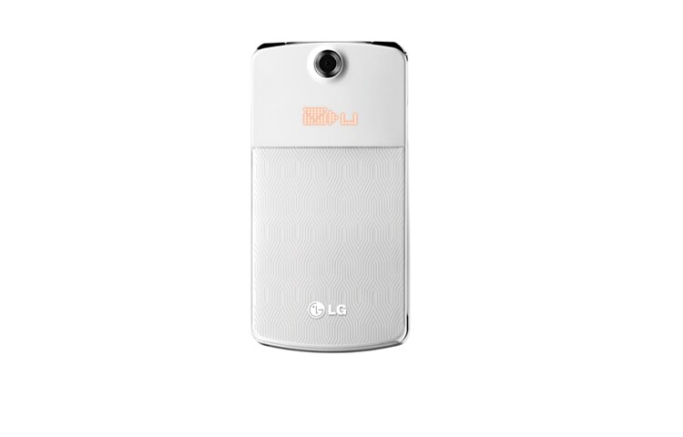 LG KF350 โทรศัพท์มือถือ ฝาพับ ดีไซน์สวย สไตล์เกาหลี มีกราฟฟิก LED ตกแต่งได้ตามใจ, KF350 ice-cream