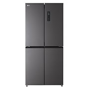 มุมมองด้านหน้าของตู้เย็น Multi-Door ขนาด 16.6 คิว รุ่น GC-F20FFBFB สีเทา ประตูบานขวาบนมาพร้อมจอแสดงข้อมูล