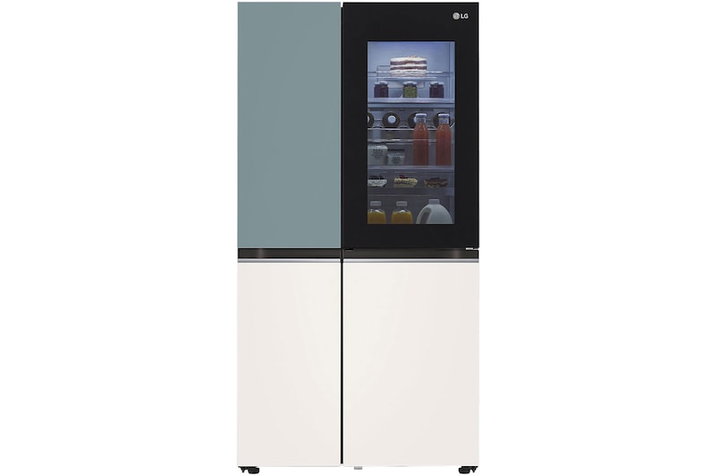 มุมมองด้านหน้าของสินค้า ตู้เย็น Door-in-Door ขนาด 23.1 คิว Instaview GC-Q257CMFW รองรับ Wi-Fi