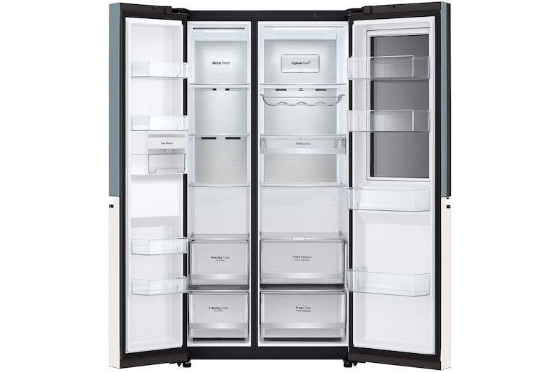 Front view open door with