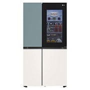 มุมมองด้านหน้าของสินค้า ตู้เย็น Door-in-Door ขนาด 23.1 คิว Instaview GC-Q257CMFW รองรับ Wi-Fi