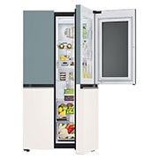 Front view open lift door with food 
