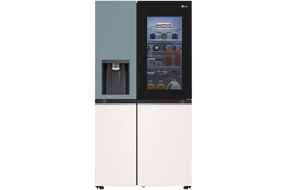 มุมมองด้านหน้าของสินค้า ตู้เย็น Side-by-Side ขนาด 22.9 คิว รุ่น GC-X257CMEW มี Smart Diagnosis