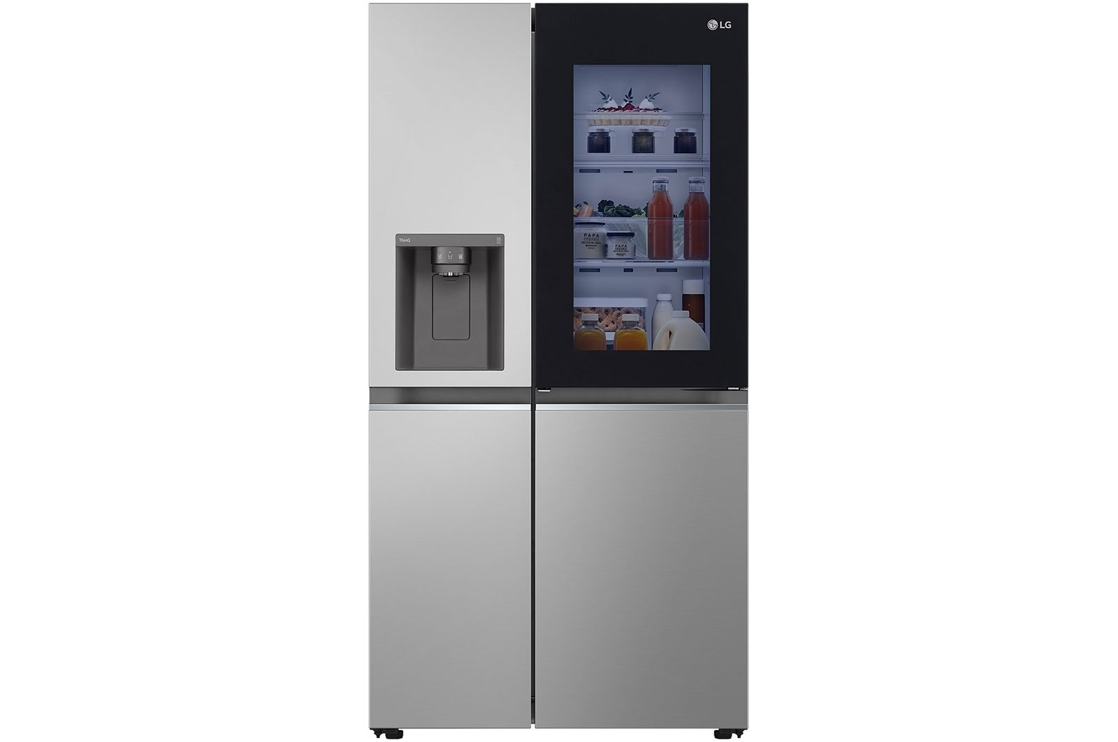 มุมมองด้านหน้าของสินค้า ตู้เย็น Side-by-Side ขนาด 22.9 คิว รุ่น GC-X257SFZW มี Smart Diagnosis