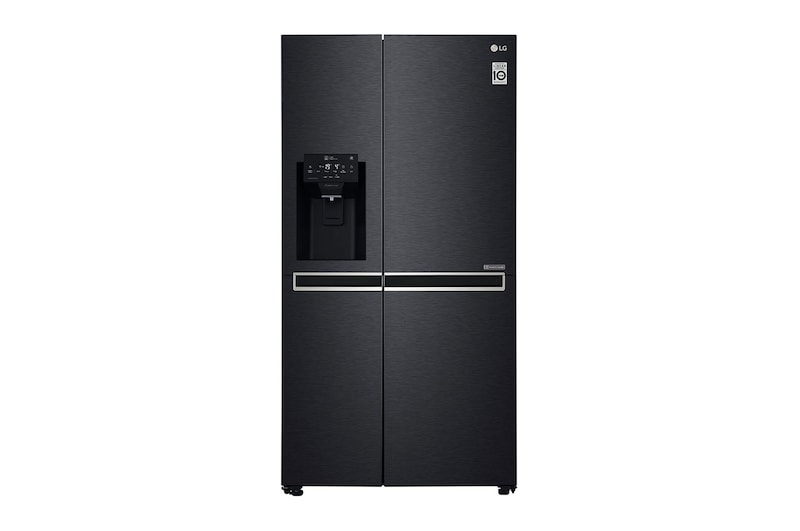 มุมมองด้านหน้าของ ตู้เย็น Side-by-side รุ่น GC-L247CQAV ขนาด 21.7 คิว ระบบ Inverter Linear Compressor พร้อม Smart WI-FI control ควบคุมสั่งงานผ่านสมาร์ทโฟน GC-L247CQAV