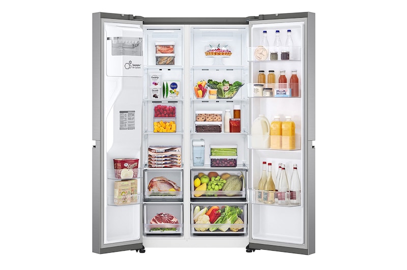 LG ตู้เย็น Side-by-Side รุ่น GC-L257SLNL ขนาด 22.4 คิว ระบบ Linear Inverter Compressor พร้อม Smart WI-FI control ควบคุมสั่งงานผ่านสมาร์ทโฟน, GC-L257SLNL