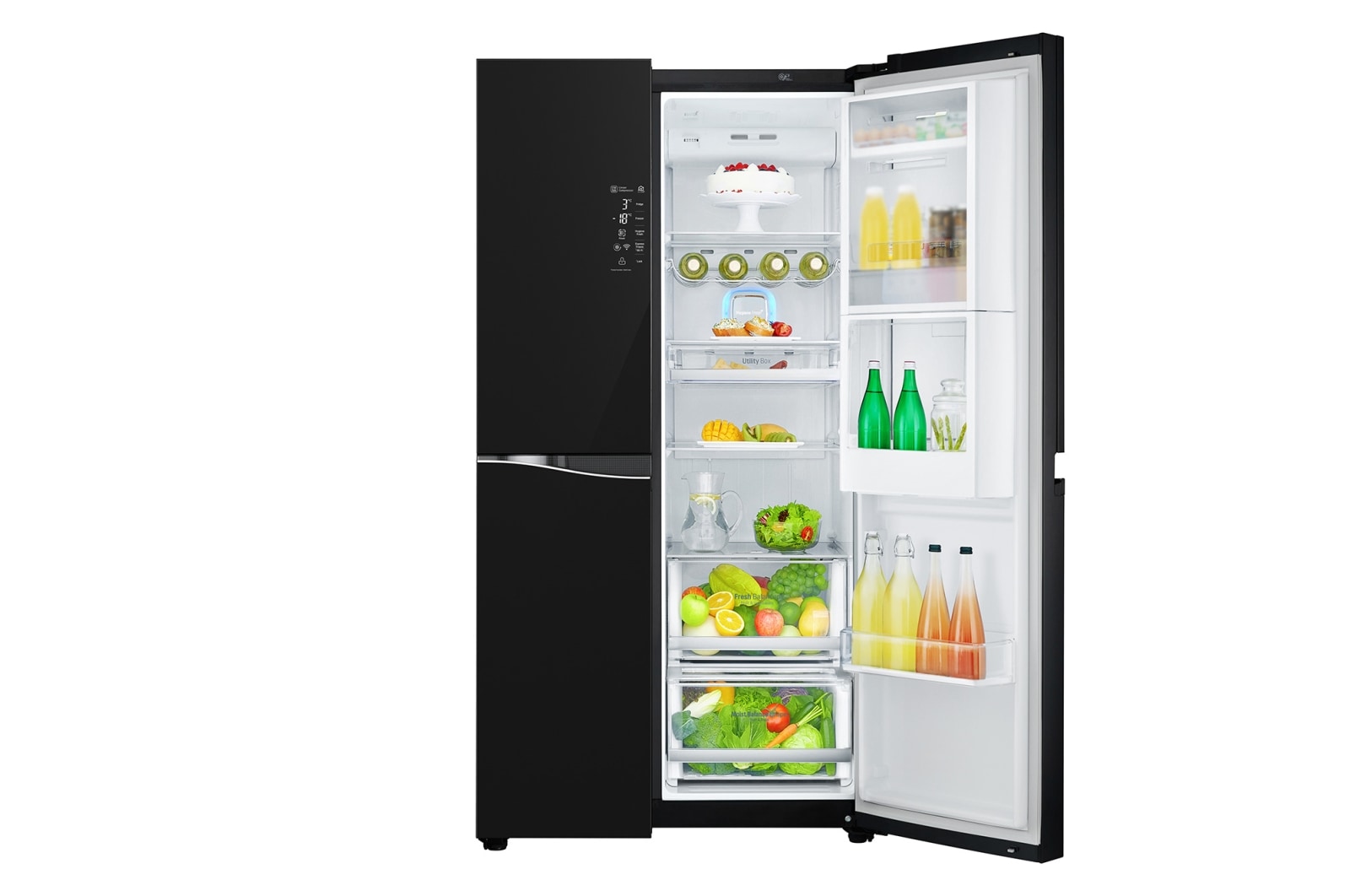 LG ตู้เย็น Side by Side รุ่น GC-M247UGBV ขนาด 21.8 คิว ระบบ Inverter Linear Compressor, GC-M247UGBV