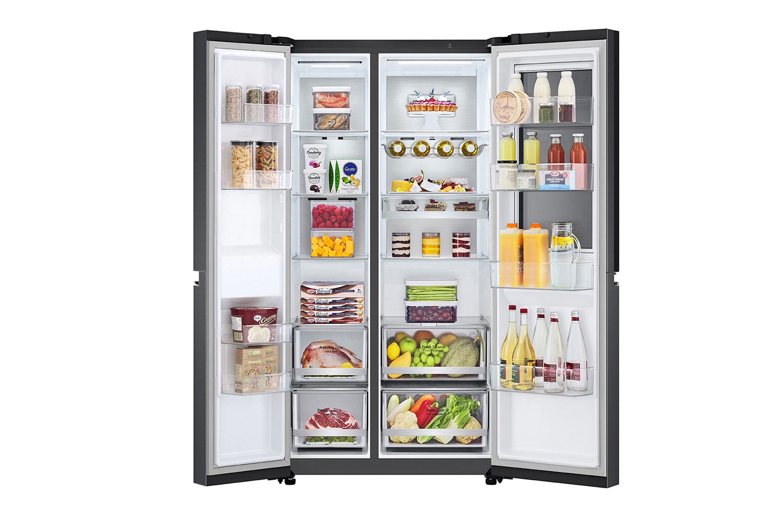 LG ตู้เย็น Instaview Door-in-Door รุ่น GC-Q257CQFS ขนาด 23.1 คิว ระบบ Inverter Linear Compressor พร้อม Smart WI-FI control ควบคุมสั่งงานผ่านสมาร์ทโฟน, GC-Q257CQFS