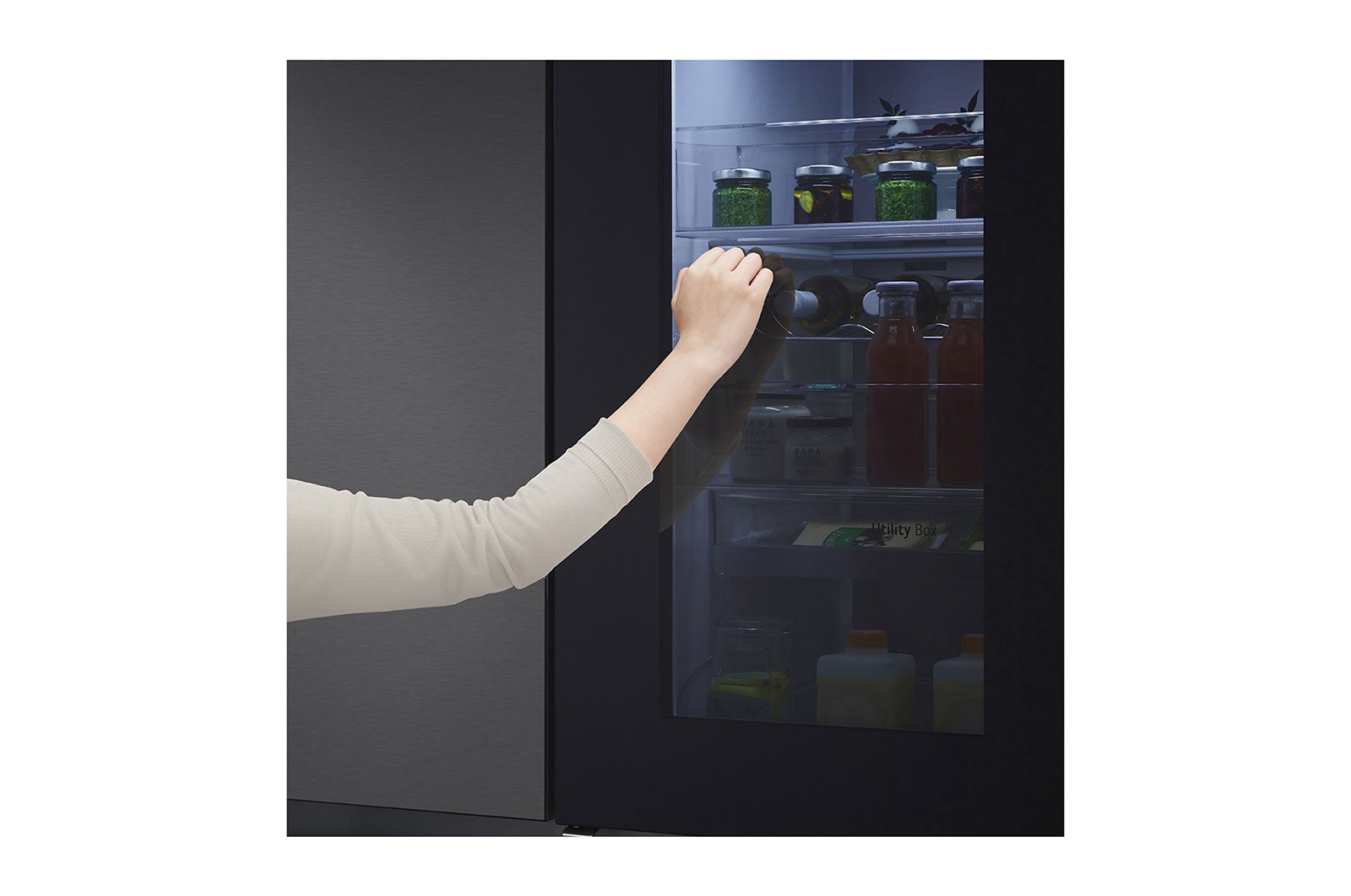 LG ตู้เย็น Instaview Door-in-Door รุ่น GC-Q257CQFS ขนาด 23.1 คิว ระบบ Inverter Linear Compressor พร้อม Smart WI-FI control ควบคุมสั่งงานผ่านสมาร์ทโฟน, GC-Q257CQFS