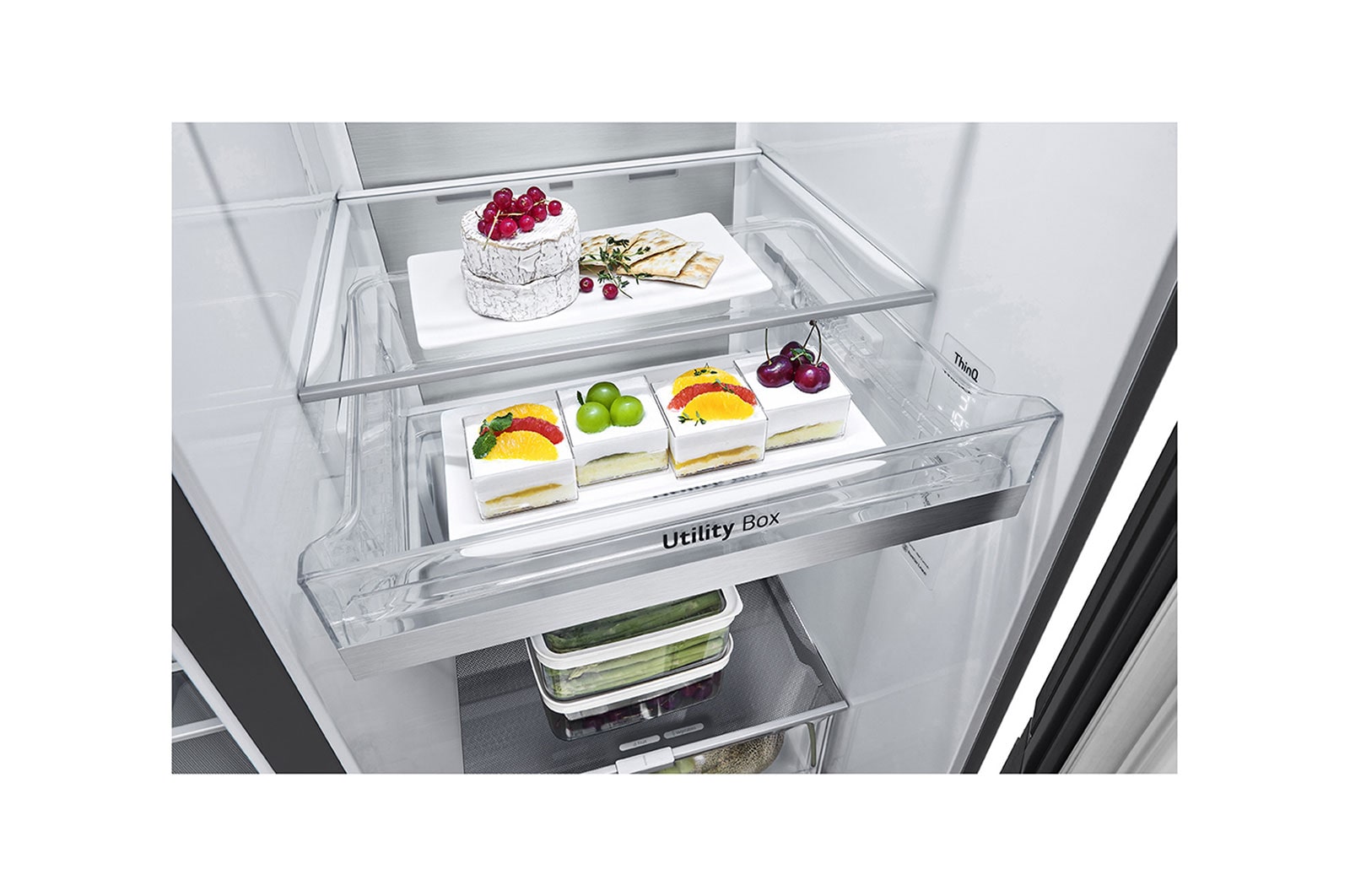 LG ตู้เย็น Instaview Door-in-Door รุ่น GC-Q257CQFS ขนาด 23.1 คิว ระบบ Inverter Linear Compressor พร้อม Smart WI-FI control ควบคุมสั่งงานผ่านสมาร์ทโฟน, GC-Q257CQFS
