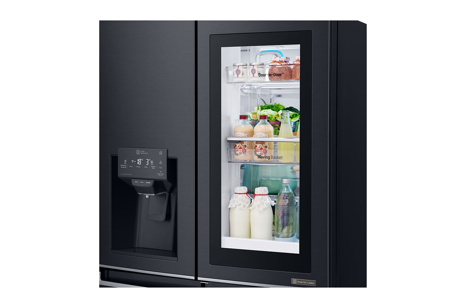 LG ตู้เย็น Multi Door รุ่น GC-X22FTQKL ขนาด 17.4 คิว ระบบ Inverter Linear Compressor พร้อม Smart WI-FI control ควบคุมสั่งงานผ่านสมาร์ทโฟน, GC-X22FTQKL