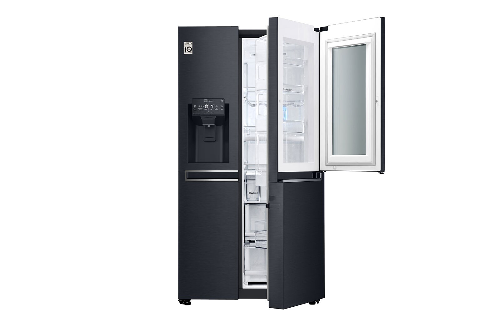 LG ตู้เย็น Side by Side รุ่น GC-X247CKAV ขนาด 21.7 คิว ระบบ Inverter Linear Compressor พร้อม Smart WI-FI control ควบคุมสั่งงานผ่านสมาร์ทโฟน, GC-X247CKAV