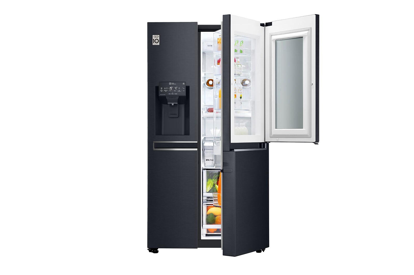 LG ตู้เย็น Side by Side รุ่น GC-X247CKAV ขนาด 21.7 คิว ระบบ Inverter Linear Compressor พร้อม Smart WI-FI control ควบคุมสั่งงานผ่านสมาร์ทโฟน, GC-X247CKAV