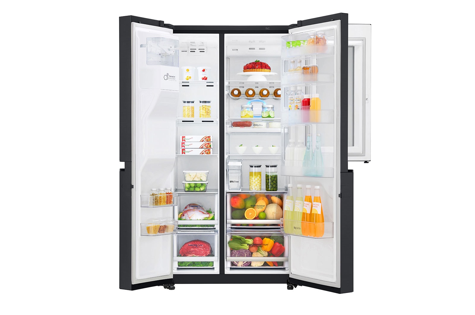 LG ตู้เย็น Side by Side รุ่น GC-X247CKAV ขนาด 21.7 คิว ระบบ Inverter Linear Compressor พร้อม Smart WI-FI control ควบคุมสั่งงานผ่านสมาร์ทโฟน, GC-X247CKAV