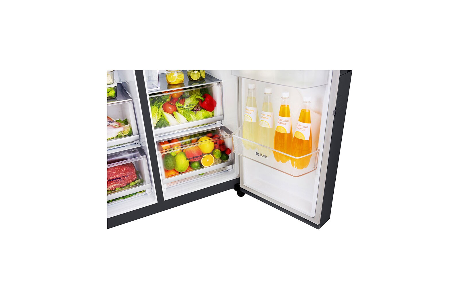 LG ตู้เย็น Side by Side รุ่น GC-X247CKAV ขนาด 21.7 คิว ระบบ Inverter Linear Compressor พร้อม Smart WI-FI control ควบคุมสั่งงานผ่านสมาร์ทโฟน, GC-X247CKAV