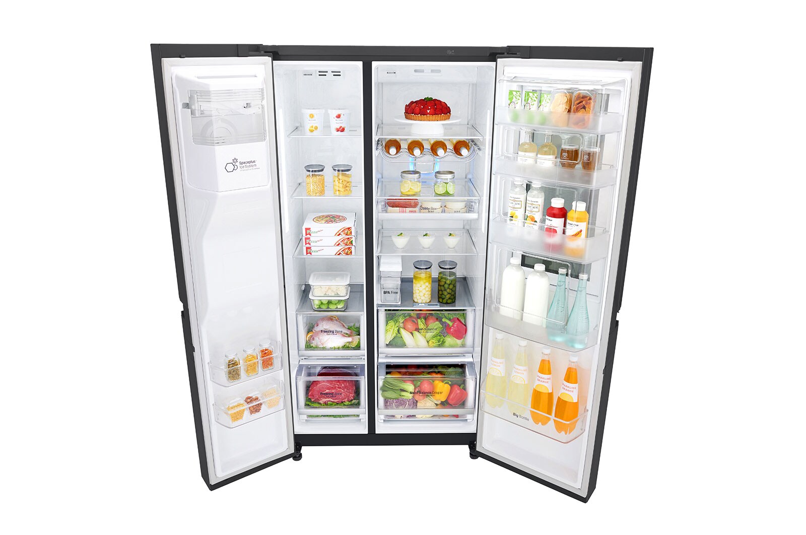 LG ตู้เย็น Side by Side รุ่น GC-X247CKAV ขนาด 21.7 คิว ระบบ Inverter Linear Compressor พร้อม Smart WI-FI control ควบคุมสั่งงานผ่านสมาร์ทโฟน, GC-X247CKAV