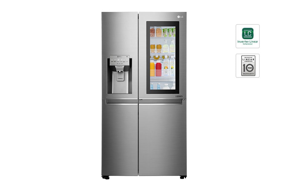 LG ตู้เย็น Side by Side 21.8 คิว GC-X247 ประตู Door in Door, GC-X247CSAV