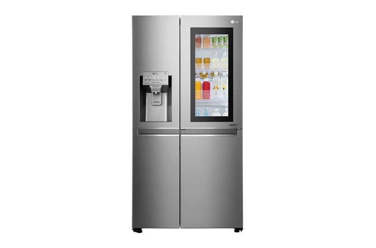 มุมมองด้านหน้าของ ตู้เย็น Side by Side 21.8 คิว GC-X247 ประตู Door in Door GC-X247CSAV