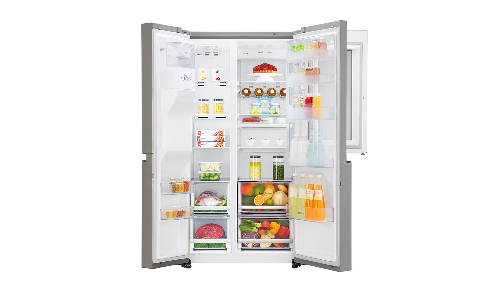 LG ตู้เย็น Side by Side 21.8 คิว GC-X247 ประตู Door in Door, GC-X247CSAV