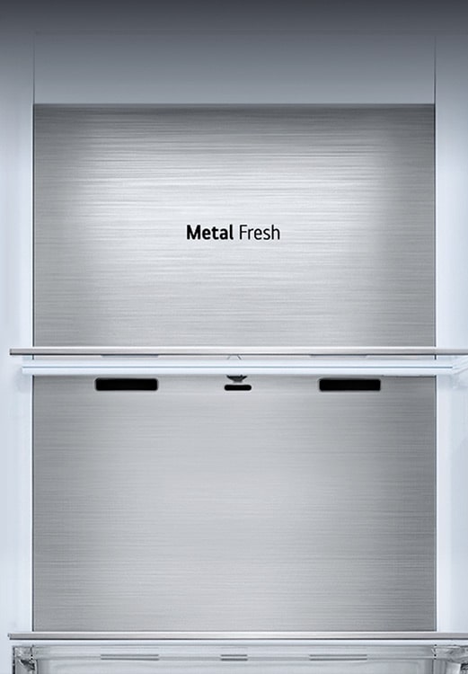 ด้านหน้าของแผง Metal Fresh แบบเมทัลลิก พร้อมแสดงโลโก้ "Metal Fresh"