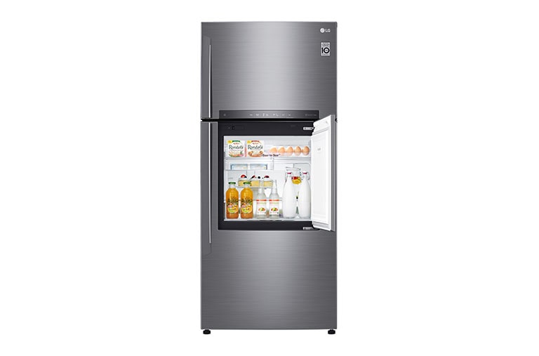 มุมมองด้านหน้าของ ตู้เย็น 2 ประตู รุ่น GN-A702HLHU ขนาด 18.1 คิว ระบบ Inverter Linear Compressor พร้อม Smart WI-FI control ควบคุมสั่งงานผ่านสมาร์ทโฟน GN-A702HLHU