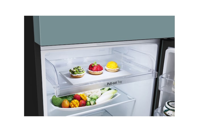 LG ตู้เย็น 2 ประตู Macaron Series รุ่น GN-X392PMGB สีฟ้าพาสเทล ขนาด 14.0 คิว ระบบ Smart Inverter Compressor พร้อม Smart Diagnosis, GN-X392PMGB