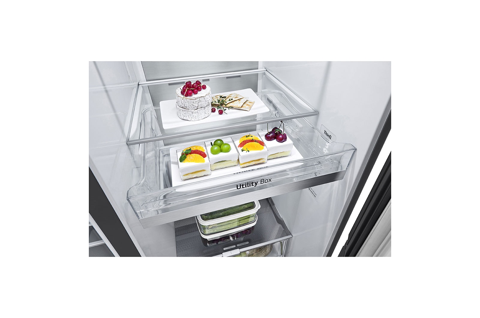 LG Instaview Door-in-Door รุ่น GC-X257CQES ฟรี ตู้เย็น 1 ประตู รุ่น GN-304SGBT, ISVBK