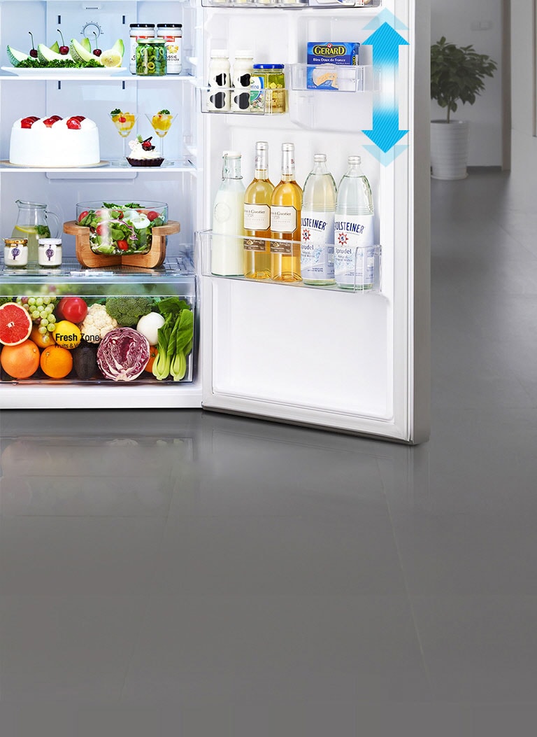 ชั้นวางบริเวณประตูของตู้เย็น