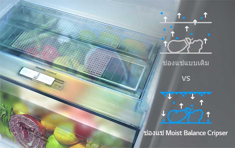 ตู้เย็นช่องแช่ระบบ Moist Balance Crisper