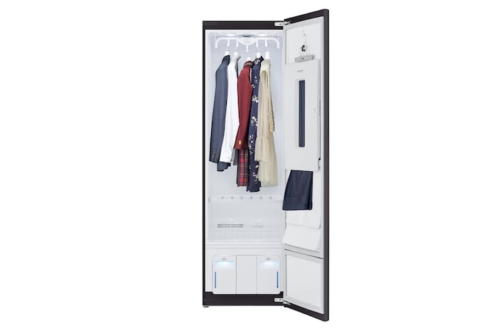 LG ตู้ถนอมผ้า LG Styler รุ่น S5GOC ความจุ 5 เซต ขจัดเชื้อโรค ลดรอยยับและกลิ่นอับ ควบคุมผ่านมือถือด้วย ThinQ ครบวงจรเรื่องการดูแลเสื้อผ้า, S5GOC