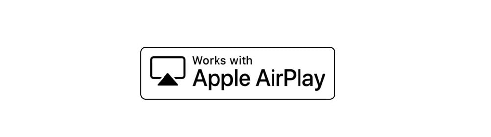 โลโก้ของ works with Apple AirPlay